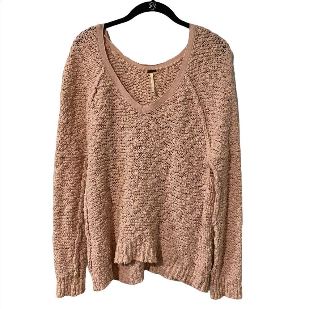 FreeโPeopleโSmallโSongbirdย SweaterโPinkโKnitโCozyโPulloverโ